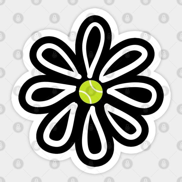 Tennis shirts, Flower Daisy Tennis Center Sticker by StarMa